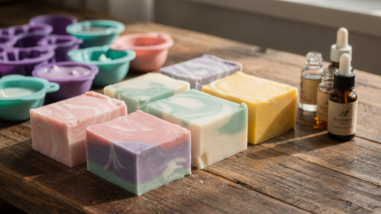 Faça sabonetes artesanais lucrativos com ingredientes simples e transforme seu hobby em profissão