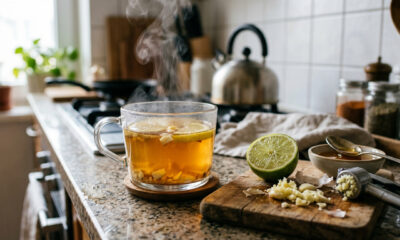 Aprenda a fazer o chá de alho com limão que muita gente toma para aliviar a dor de garganta