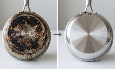 Um truque caseiro eficar para remover comida queimada ou sujeira grudada nas panelas com apenas dois ingredientes