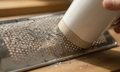 Bastaram alguns minutos com uma caneca para o ralador voltar a funcionar e meu trabalho ficar muito mais fácil na cozinha