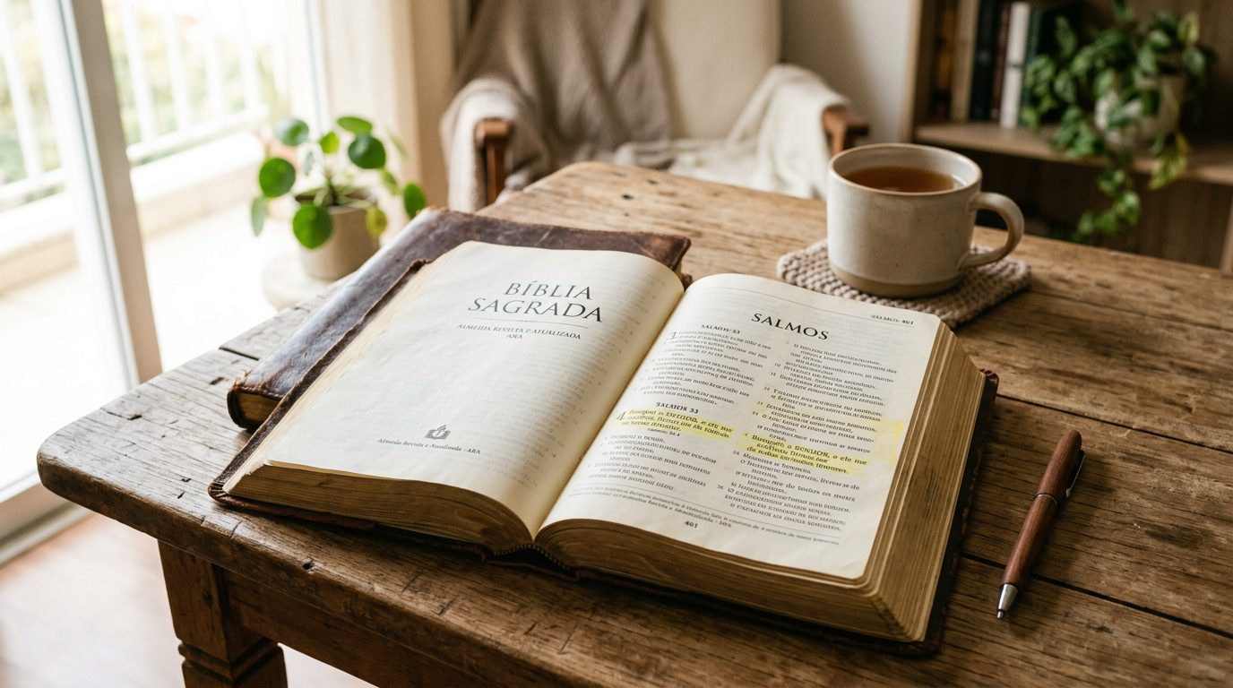 Salmos 34:4: “Quando busquei ao Senhor, o medo perdeu força dentro de mim”