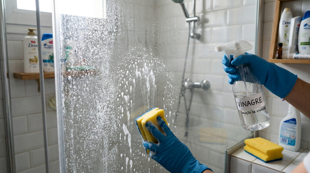 Espirrar vinagre no box do banheiro: quando usar e por que é tão bom na limpeza