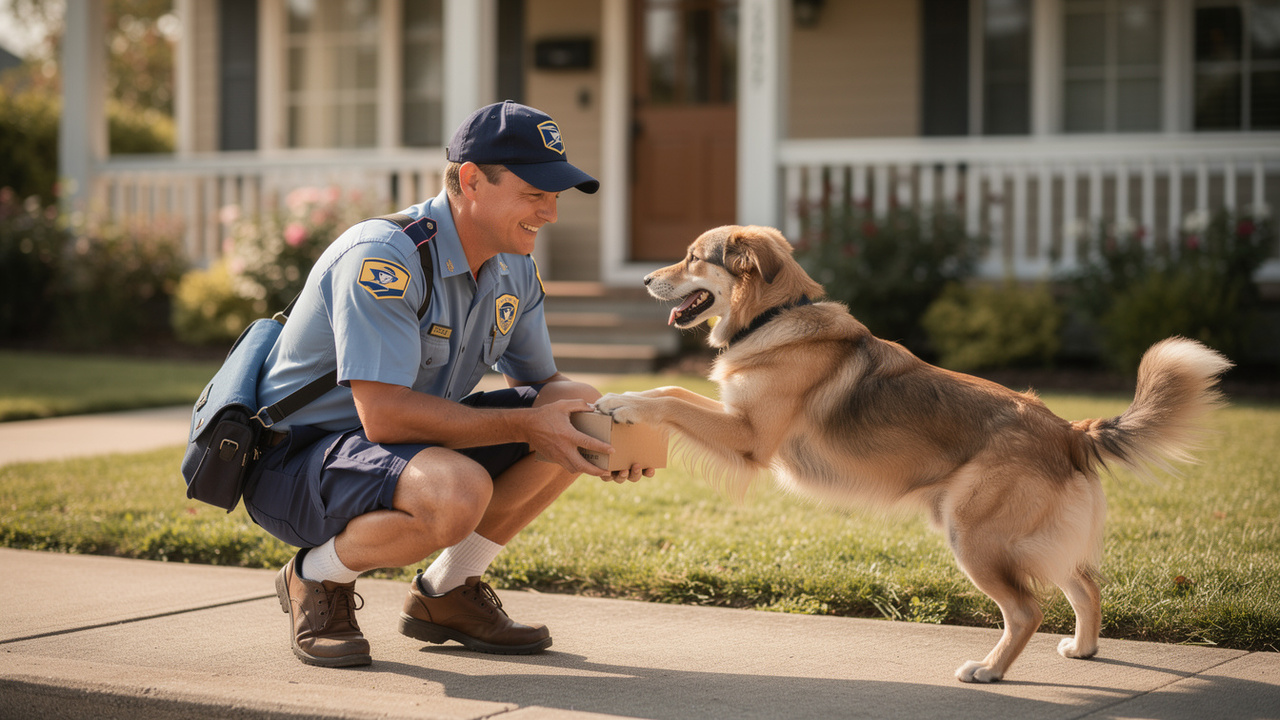 Carteiro surpreende seu cachorrinho favorito com o presente mais fofo