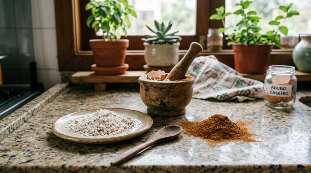 Casca de ovo triturada com canela reforça raízes e estimula flores nas orquídeas