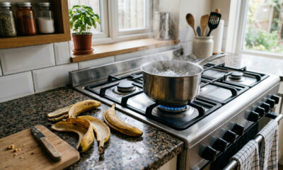 Pouca gente imagina que cascas de banana podem entrar em um projeto tão diferente