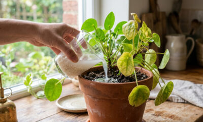 O truque com arroz que ajudou a recuperar plantas enfraquecidas dentro de casa