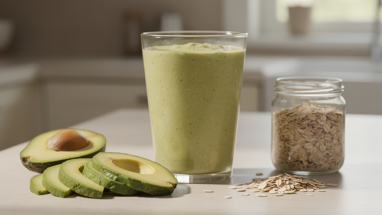 Receita de vitamina de abacate com aveia para idosos que sentem fraqueza nas pernas ao caminhar