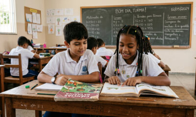 Como era aprender com menos recursos e ainda encontrar jeito de estudar com o colega