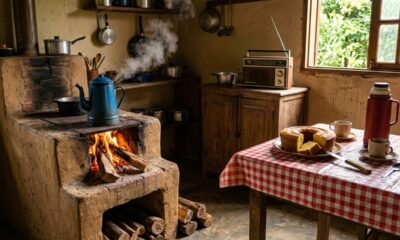 Música no rádio e café no fogão a lenha já bastavam para deixar o dia especial