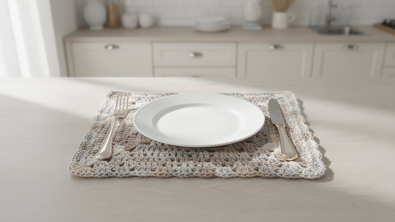 O jogo americano de crochê que faz sucesso na mesa posta e vende bem o ano inteiro