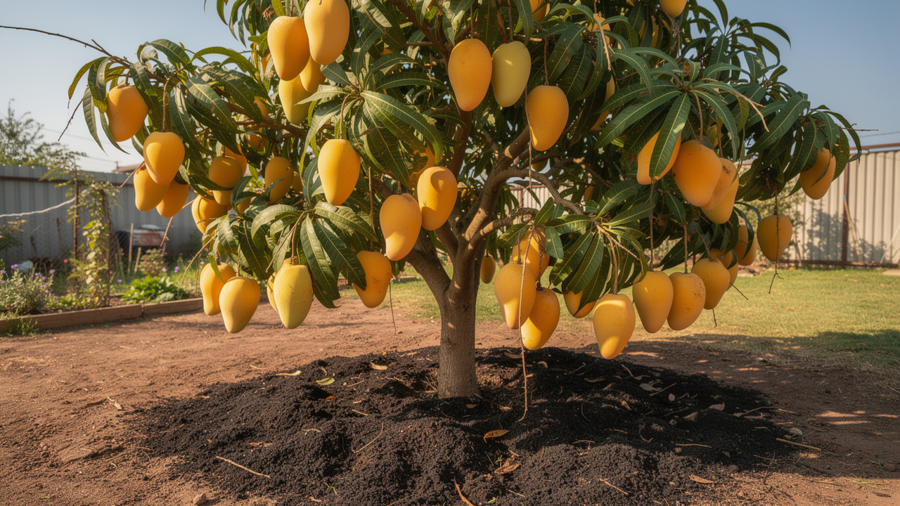Seu pé de manga pode produzir mais do que o normal se você fizer isso na terra