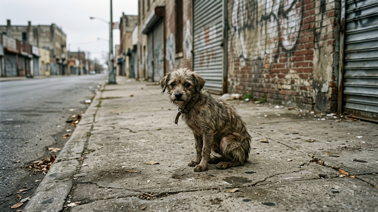 Animais inspiram resgate emocionante de pet abandonado