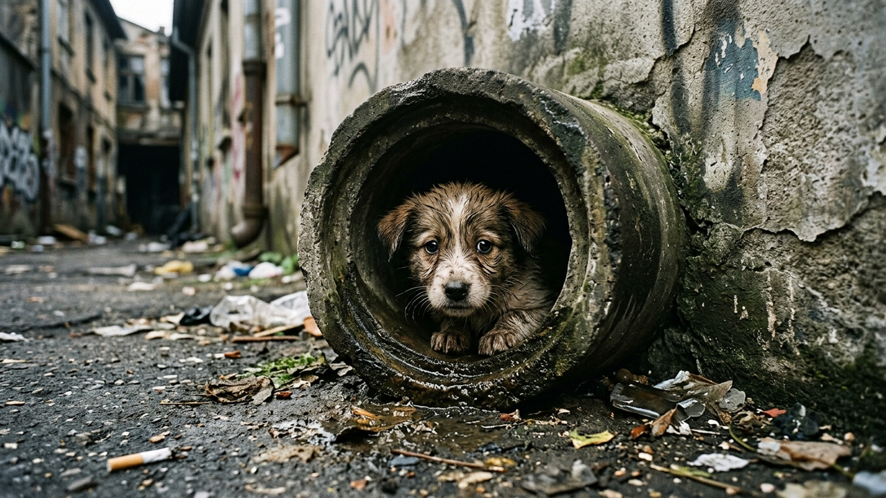 Animais surpreendem ao serem encontrados vivendo em esgoto e emocionam