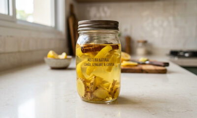 Casca de limão com gengibre e canela perfuma a casa de forma natural
