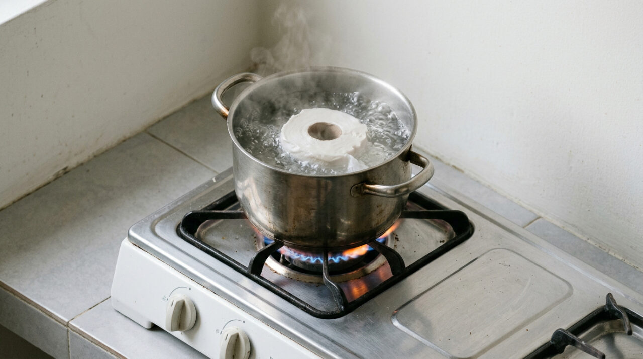 Colocar um rolo de papel higiênico na água fervente: para que serve e por que recomendam