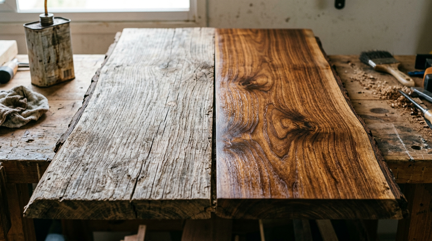 O método antigo que devolve cor e aparência à madeira sem precisar trocar nada