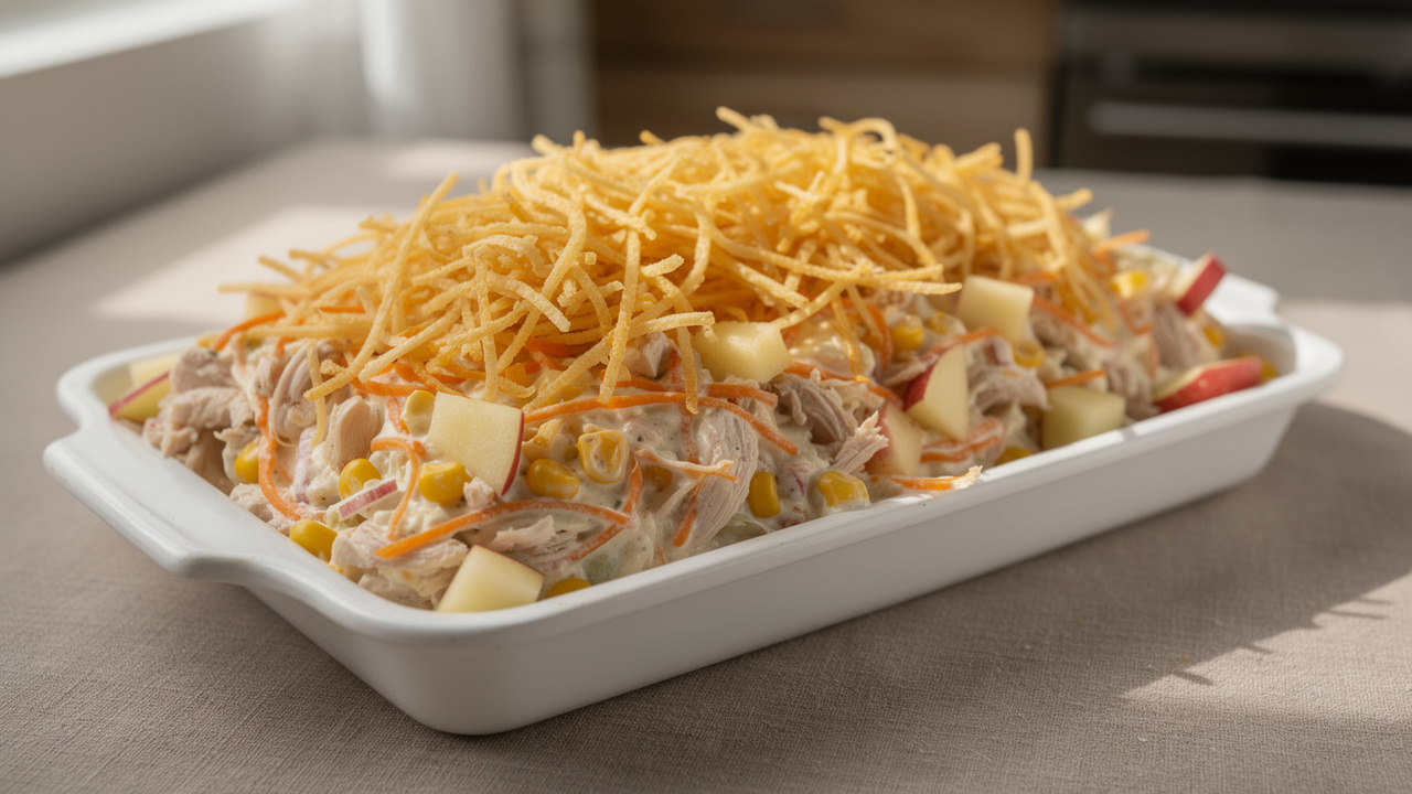 Misture arroz cozido, frango desfiado e requeijão e faça um arroz de forno super cremoso e gratinado