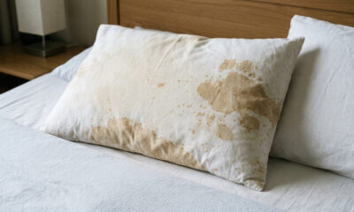 O que significa quando o travesseiro aparece amarelado mesmo com a fronha sempre limpa