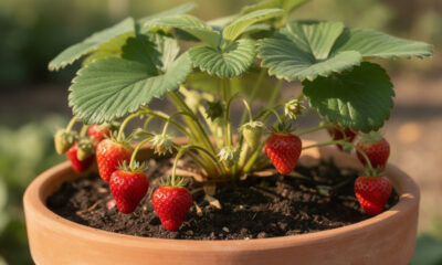Melhor adubo para morango faz o pé produzir muito mais frutos e aumenta a colheita rápido