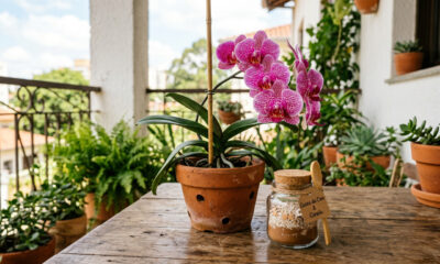 Quando eu tinha 5 anos, minha avó me ensinou a receita que fazia as orquídeas dela florescerem como nenhuma outra. Hoje, sempre que uma nova flor brota, é uma doce lembrança da minha vozinha.