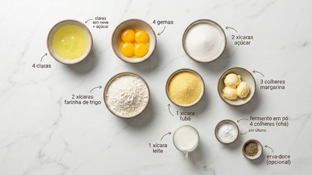 Esse bolo de fubá da minha vó fica pronto em 30 minutos, ideal para servir no café da manhã