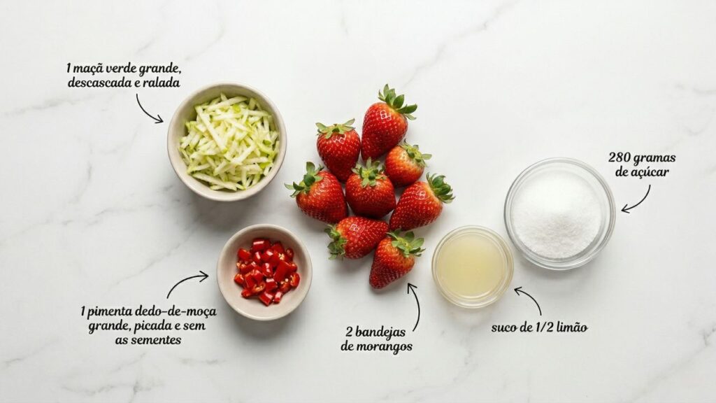 Coloque morango, limão, açúcar e pimenta na panela e faça uma geleia caseira mais interessante e sofisticada