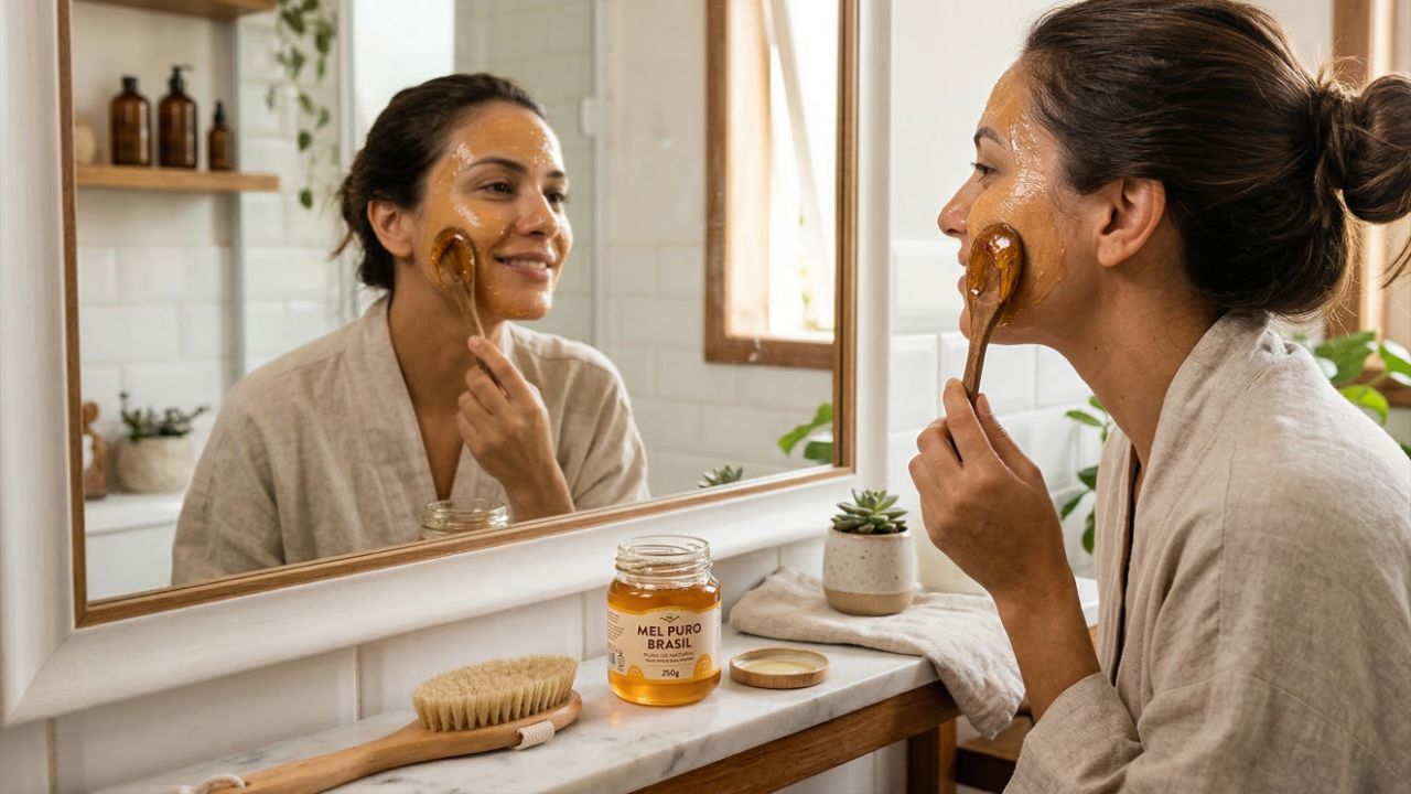 Use este hidratante caseiro com mel que ajuda a suavizar as linhas de expressão e sinta seu rosto rejuvenescido