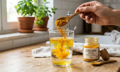 O que acontece com o corpo ao beber água com cúrcuma todas as manhãs