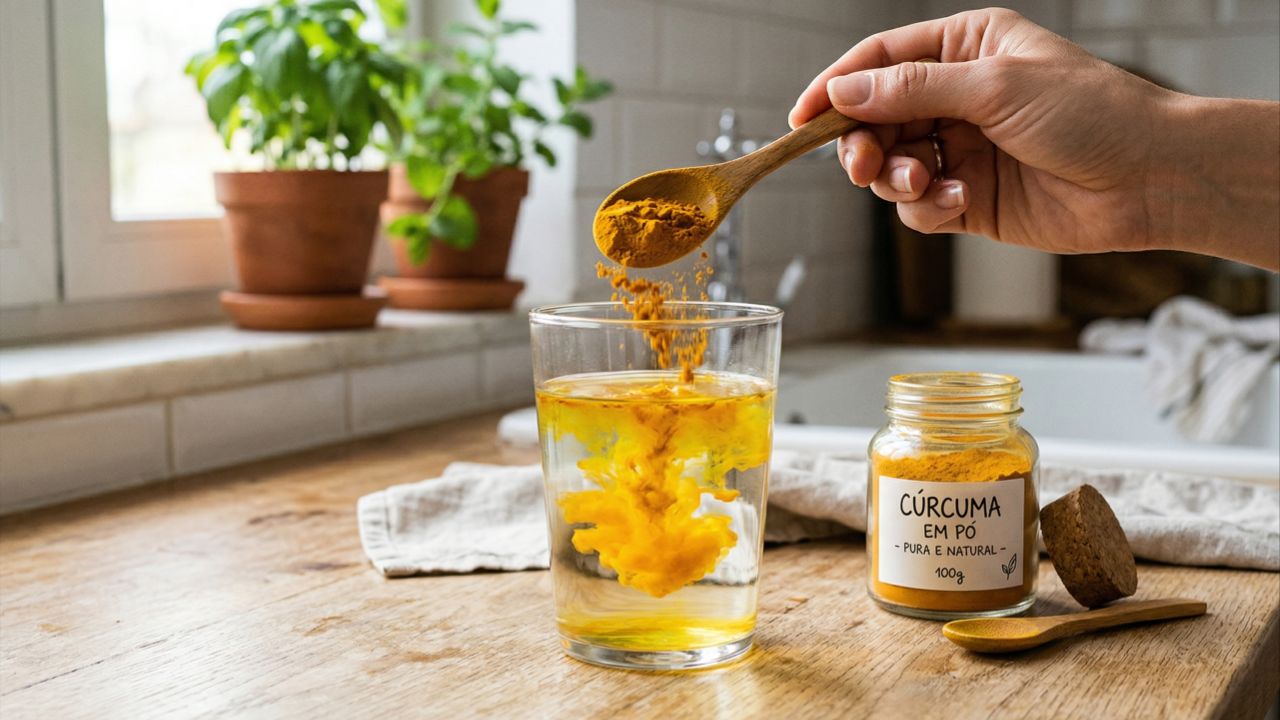 O que acontece com o corpo ao beber água com cúrcuma todas as manhãs