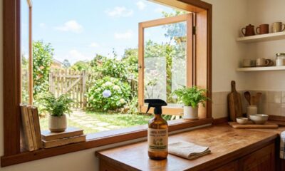 Janelas limpas e sem manchas com limpador de vidros caseiro de apenas 3 ingredientes