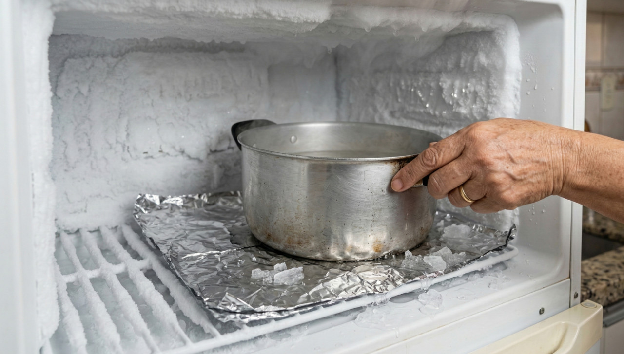 O truque do papel alumínio que ajuda a remover gelo do congelador rapidamente
