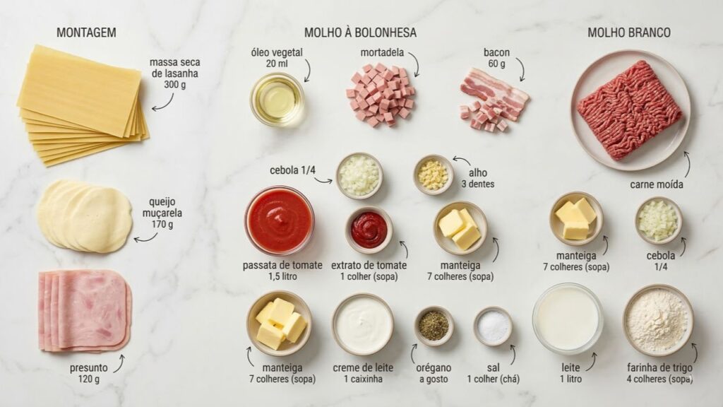 Essa lasanha à bolonhesa fica cremosa, suculenta e perfeita para servir no almoço em família