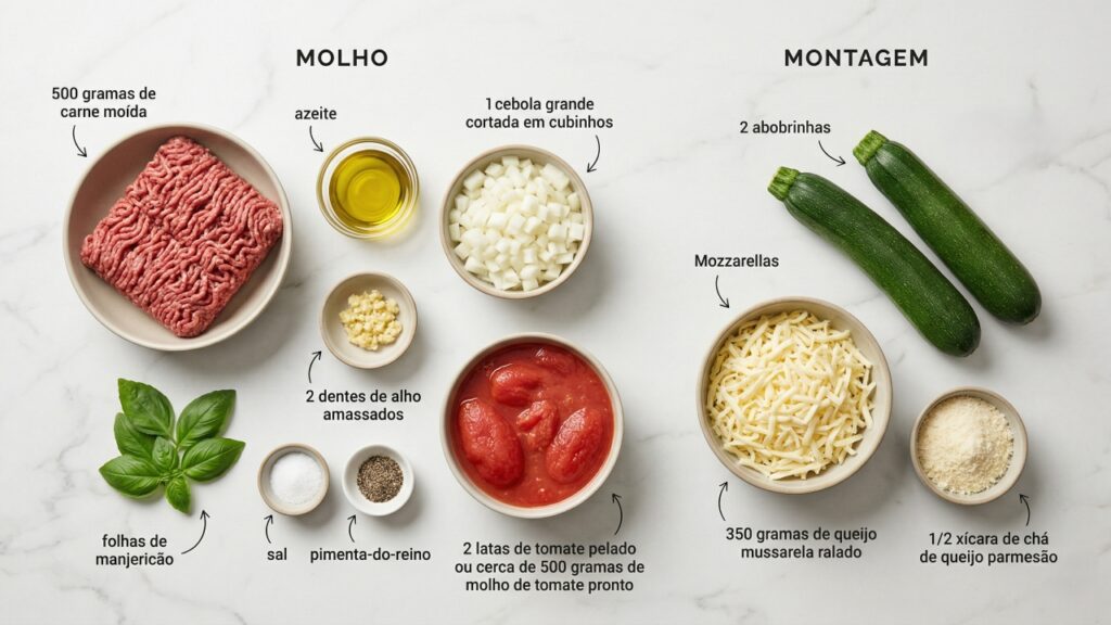 Essa lasanha de abobrinha com carne fica tão cremosa que você nem sente falta da massa