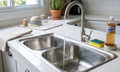 Aprenda como limpar a pia da cozinha em 2 minutos usando apenas um ingrediente que você já tem em casa