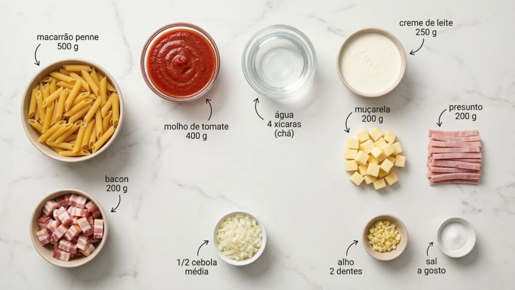 Cozinhe macarrão, molho e temperos na ordem certa e tenha um macarrão cremoso feito em minutos na panela de pressão