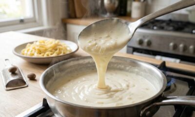 Molho branco simples, bem cremoso, que fica lisinho e pronto em 15 minutos