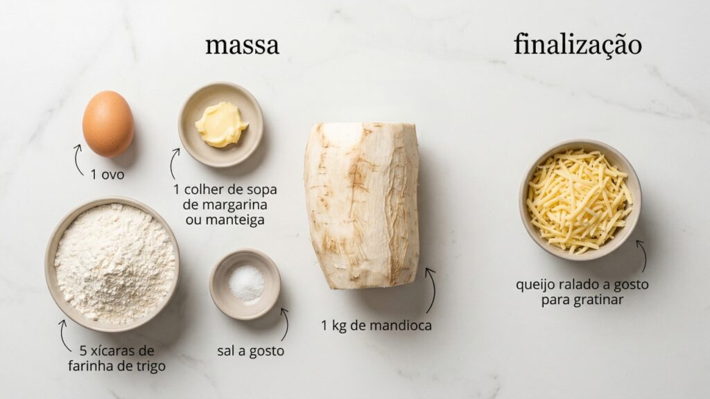 Misture mandioca com poucos ingredientes e faça um nhoque macio perfeito para gratinar com queijo