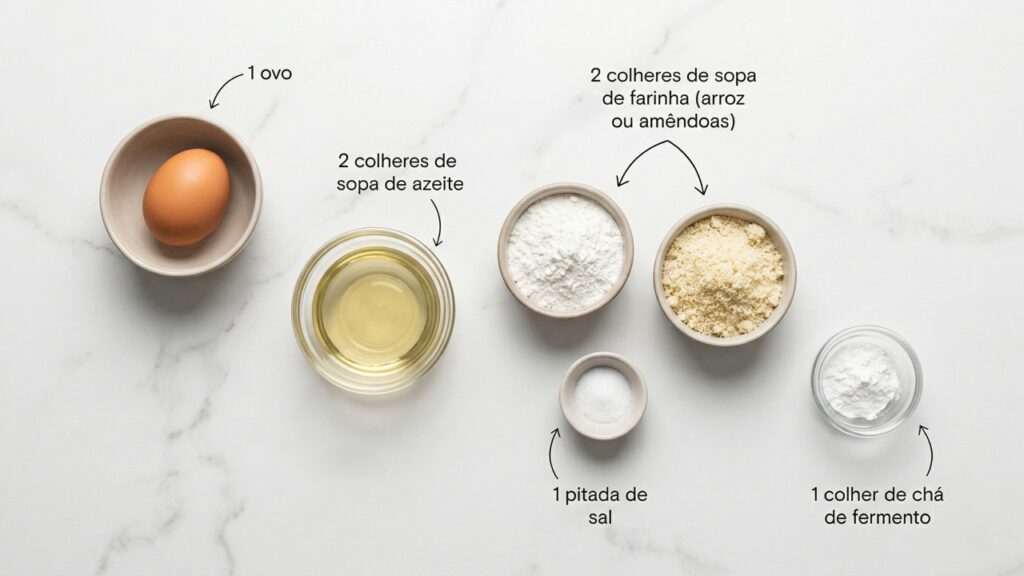 Misture ovo, azeite e farinha em uma frigideira e faça um pão sem glúten pronto em minutos