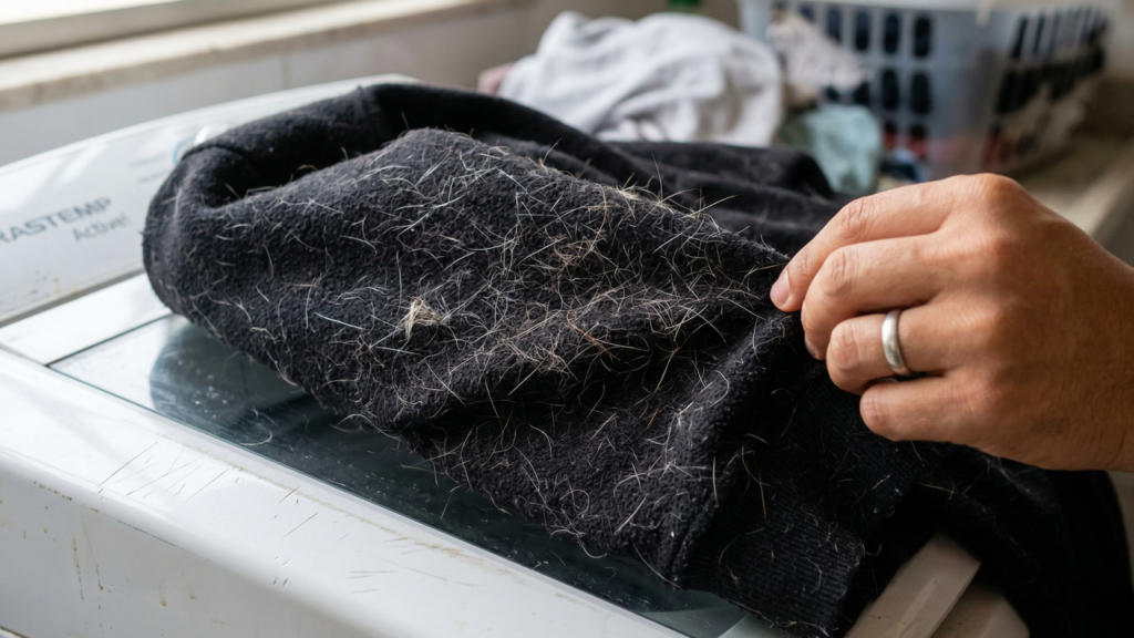 Como tirar pelos de gato das roupas na lavagem com truques simples que realmente ajudam