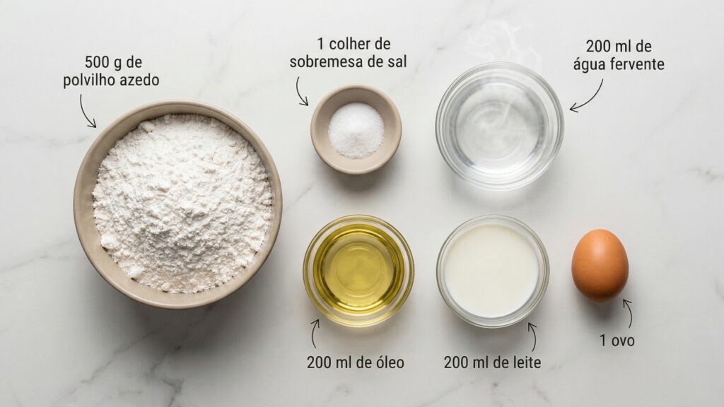 Esse biscoito de polvilho assado fica crocante por fora e é perfeito para beliscar a qualquer hora