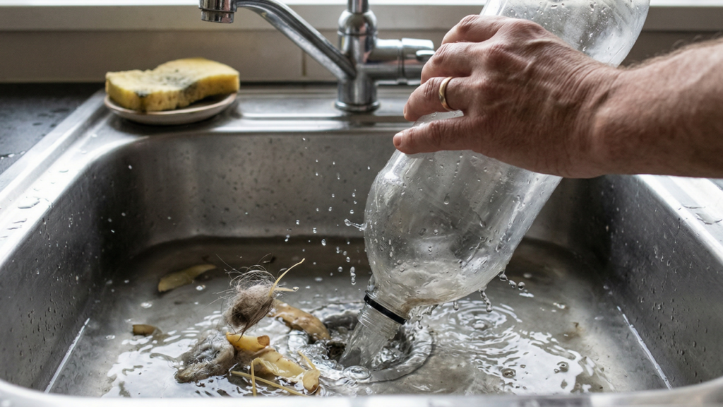 Um entupimento no cano pode ser resolvido sem desentupidor nem químicos com um truque simples