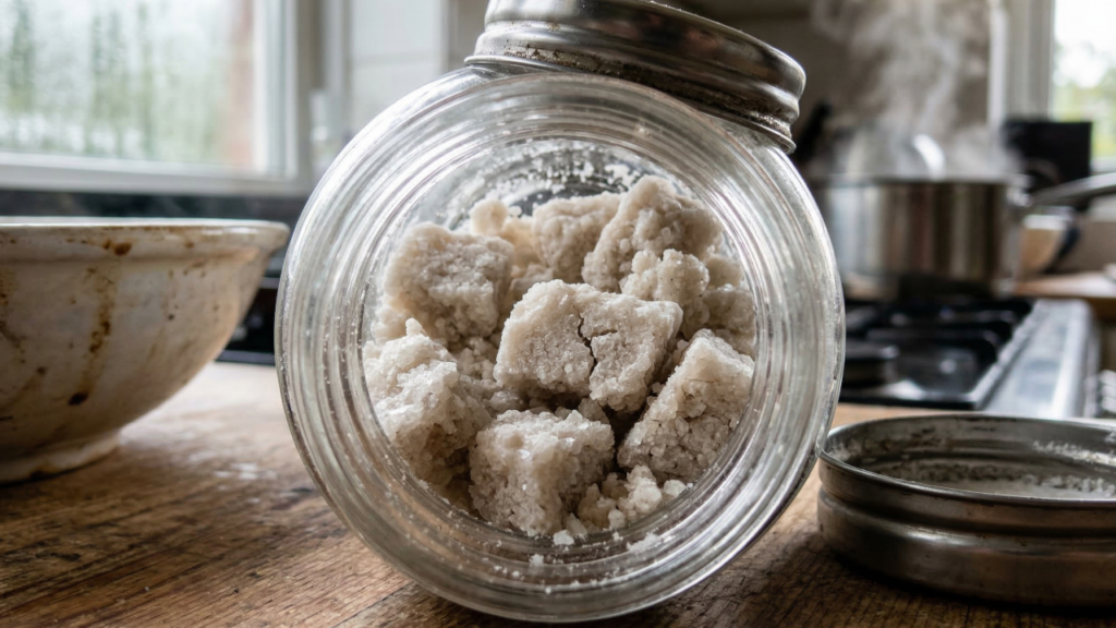 Sal que não endurece no saleiro: só alguns grãos de arroz e esse truque simples já resolvem o problema