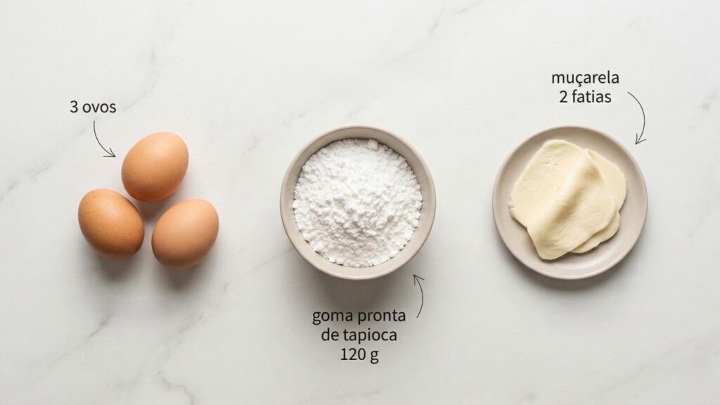 Esse snack de tapioca na airfryer é feito com apenas 3 ingredientes e é perfeito para o lanche da tarde