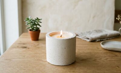 Ganhe dinheiro com a tendência da vela em cimento branco produzindo em casa