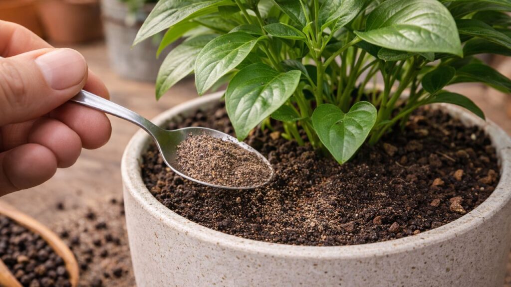 Jogue este tempero na terra e os bichos que comem as folhas vão fugir rapidamente