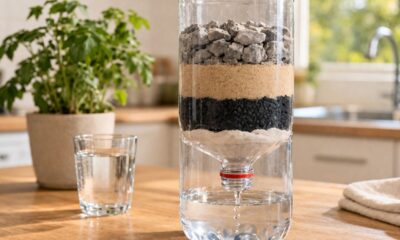 Como fazer um filtro de água caseiro com passo a passo simples e resultado eficiente usando materiais básicos
