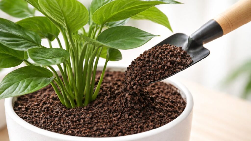 O melhor adubo para plantas em vaso e como usar para ter folhas mais verdes e crescimento saudável