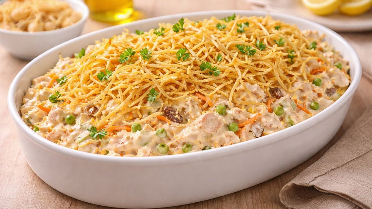 Receita de salpicão de frango rápido e fácil que fica deliciosa e pode ser preparada em poucos minutos