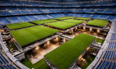Como é a preservação do campo de Bernabéu e o que mantém o gramado sempre perfeito