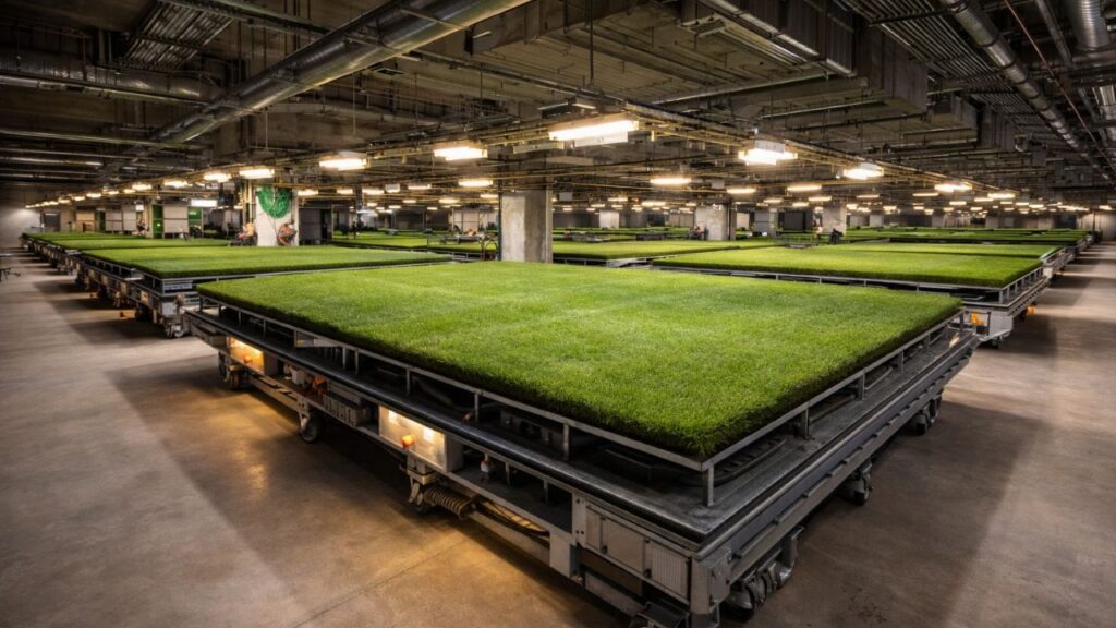 Como é a preservação do campo de Bernabéu e o que mantém o gramado sempre perfeito